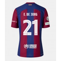 Dámy Fotbalový dres Barcelona Frenkie de Jong #21 2023-24 Domácí Krátký Rukáv